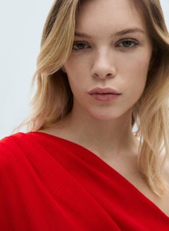 MANGO One Shoulder Asymmetric Draped Gown  - Image 3