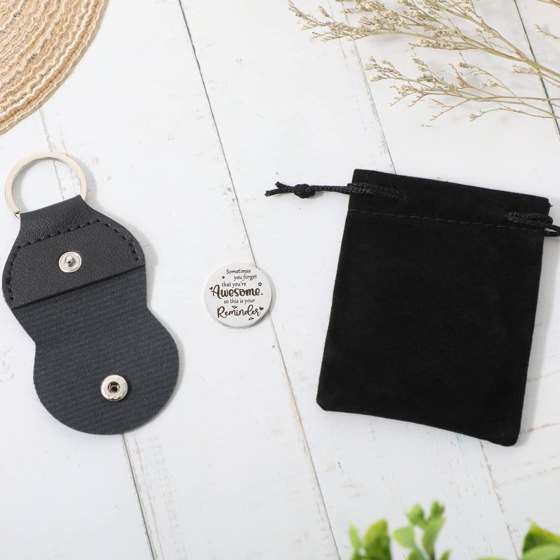 Sureio Pocket Hug Token Gift Long Distance Relationship Keepsake Inspirational Gift Keychain Christmas(You're Awesome) - Image 4