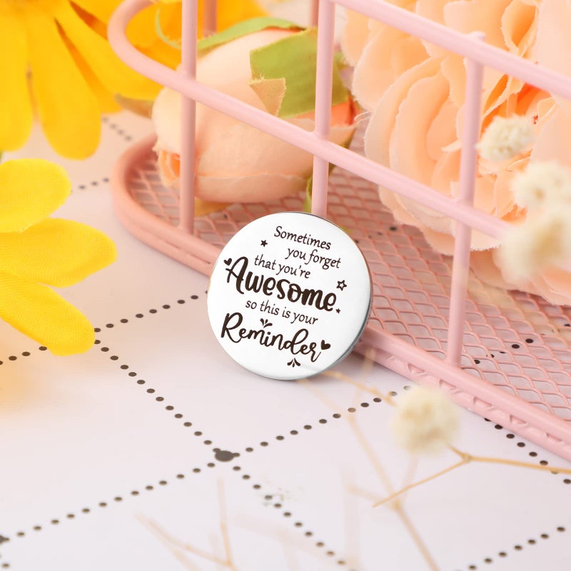 Sureio Pocket Hug Token Gift Long Distance Relationship Keepsake Inspirational Gift Keychain Christmas(You're Awesome) - Image 3