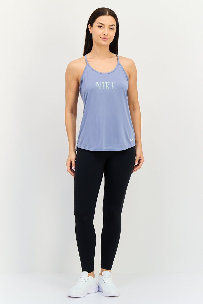 Nike Women Dri Fit Sleeveless Training Tank Top, Slate Blue - Image 4