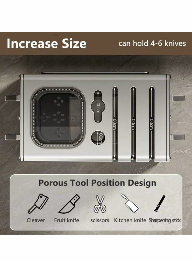 BLOOMING TIME Kitchen Tool/Utensil Storage Rack, Chopstick Holder, Side Hooks, Pull-Out Drip Tray, Countertop Storage Rack, Kitchen Utensil Storage Shelf - Image 2