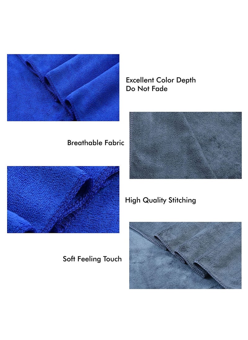 Fabienne 2-Piece Microfiber Bath Towel 70*140cm Black, Soft, Durable, Super Absorbent and Fast Drying  - Image 4