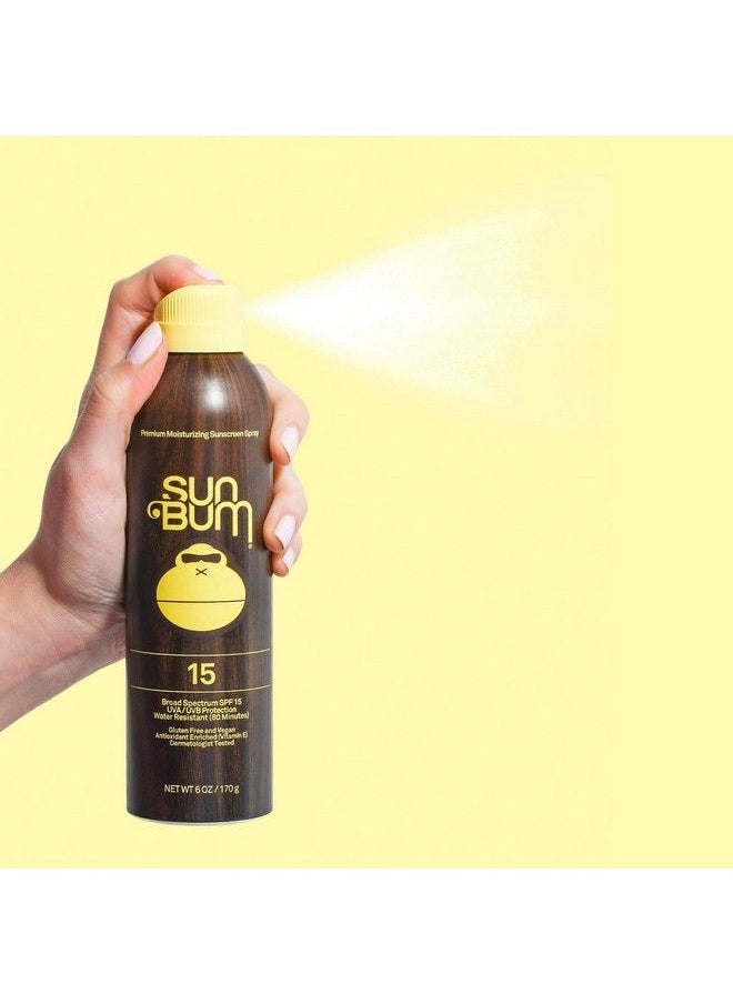 Sun Bum - Original Spf 15 Sunscreen Spray |Vegan And Hawaii 104 Reef Act Compliant (Octinoxate & Oxybenzone Free) Broad Spectrum Moisturizing Uva/Uvb Sunscreen With Vitamin E | 6 Oz - Image 1