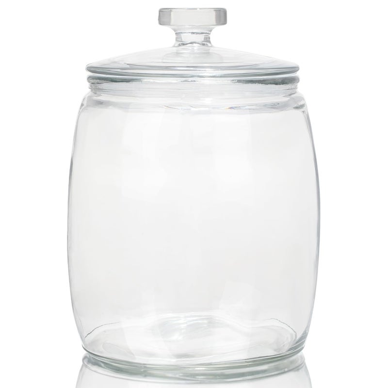 CATPOWER 2.5 Gallon Wide Mouth Glass Storage Jars with Heavy Glass Lids - Large Cookie Jars for Kitchen, Ideal for Flour, Rice, Sugar, Pasta, and Candy - Image 1
