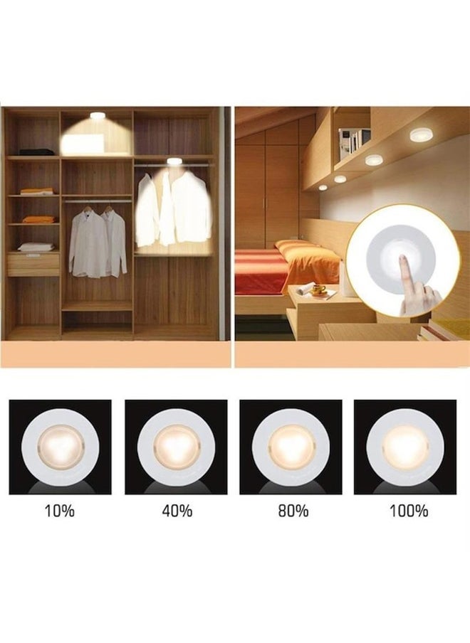 8-Piece Touch Sensor Light With Remote Control Set White 6 x 2cm  - Image 4