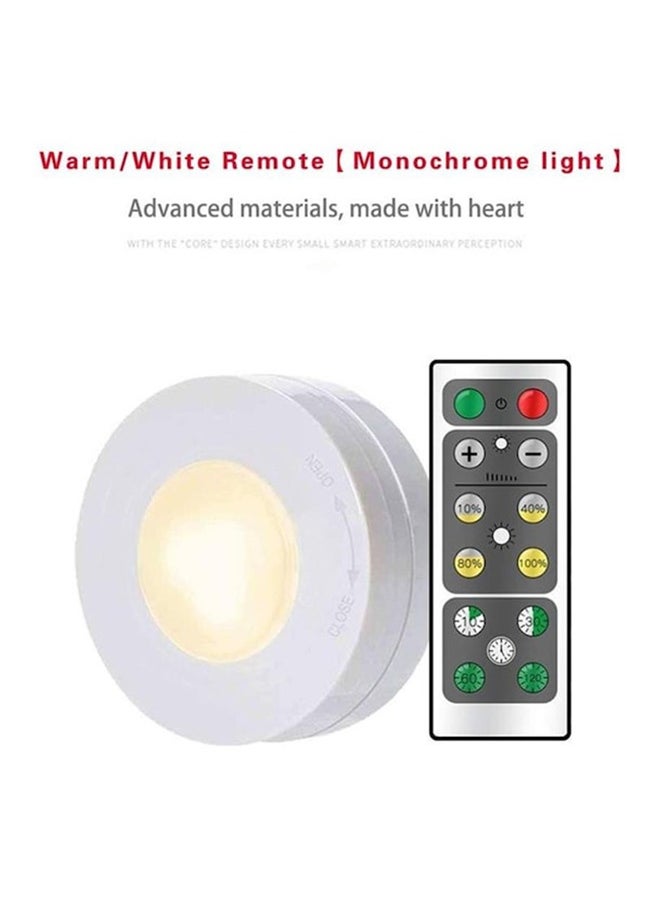 8-Piece Touch Sensor Light With Remote Control Set White 6 x 2cm  - Image 3