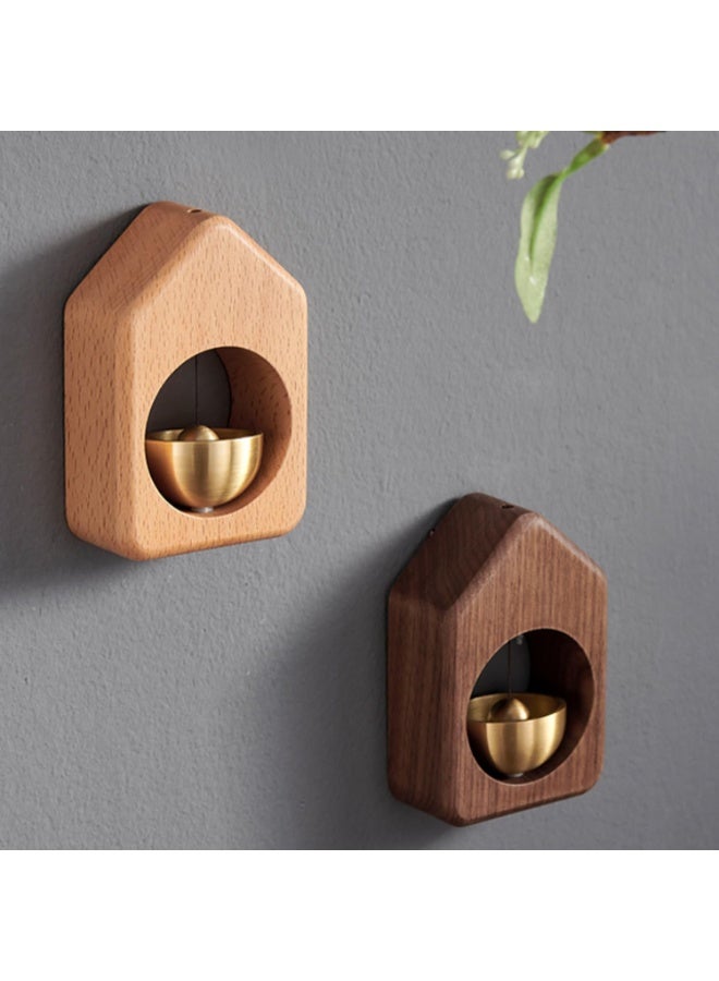 NANAO Wooden C-Shaped Wind Chime,Shopkeepers Bell for Door Opening, Modern Wooden Desk Bell, Minimalist Wooden Decorative Chime,Adhesive Wind Chime for Home, Garden, or Meditation Use (A) - Image 5