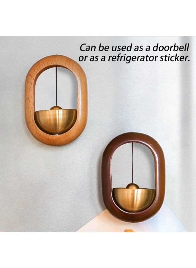 NANAO Wooden C-Shaped Wind Chime,Shopkeepers Bell for Door Opening, Modern Wooden Desk Bell, Minimalist Wooden Decorative Chime,Adhesive Wind Chime for Home, Garden, or Meditation Use (A) - Image 4