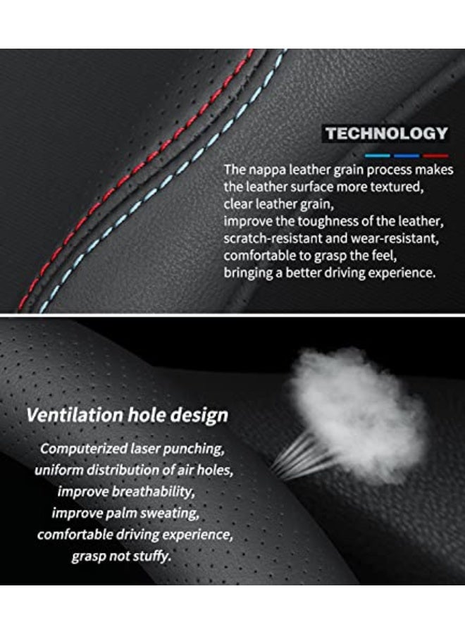 Deer Route Custom-Fit BMW Steering Wheel Cover - Premium Leather, Non-Slip, Breathable With Logo (C-Style) - Image 4