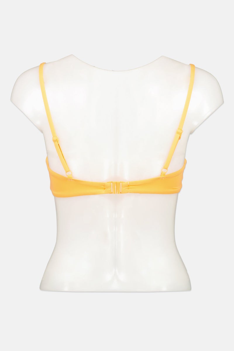 Reserved Women Non-Padded Plain Bikini Top, Orange - Image 2