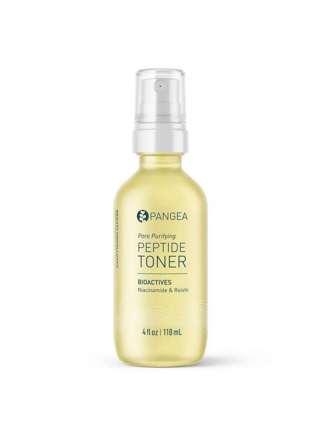 Pangea Organics - Natural Niacinamide + Reishi Pore Purifying Peptide Toner | Vegan Nontoxic Sustainable Clean Beauty (Glass Bottle + Pump 4 Fl Oz | 118 Ml) - Image 1