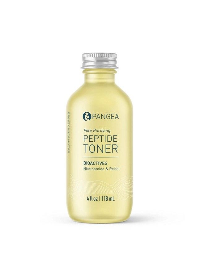 Pangea Organics - Natural Niacinamide + Reishi Pore Purifying Peptide Toner | Vegan Nontoxic Sustainable Clean Beauty (Glass Bottle + Pump 4 Fl Oz | 118 Ml) - Image 1