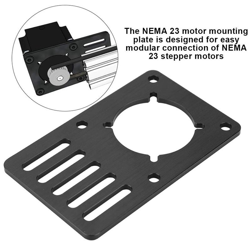 لوحة تركيب محرك الخطو NEMA23 من الألومنيوم المؤكسد الأسود مقاس 9.6 × 5.9 × 0.3 سم للطابعة ثلاثية الأبعاد فتحة V العارضة - Image 5