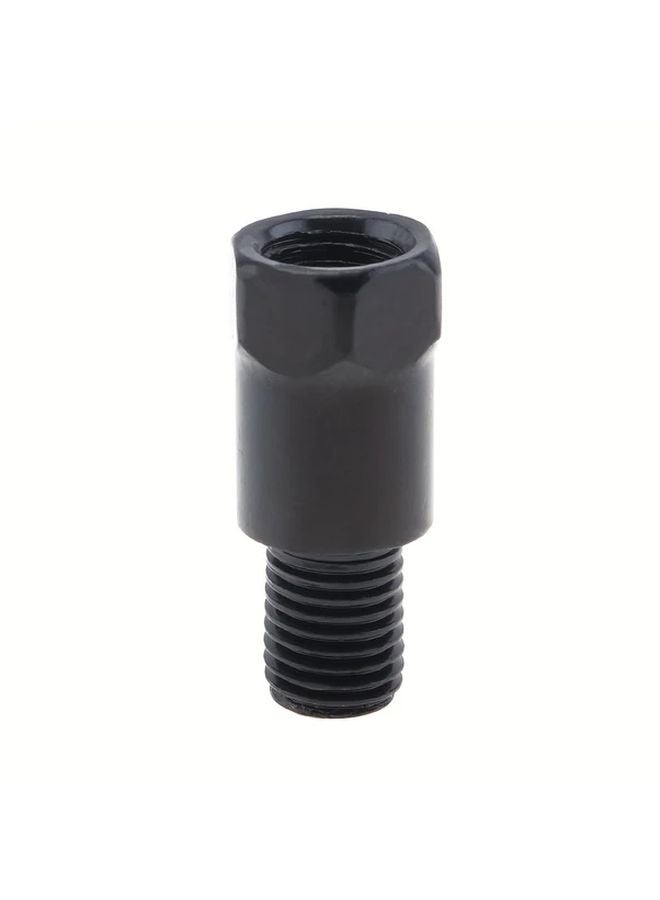 Black Motorcycle Rearview Mirror Adapter Heavy Duty 10mm Rust Resistant Steel - Image 1