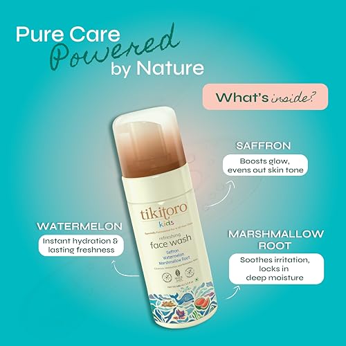 Tikitoro Kids Face Wash | Pediatrician Approved | Brightens Dull Skin, Boosts Natural Glow & Moisturizes Skin | No Parabens & Sulphates | Ages 4-10 (100 ml) - Image 4