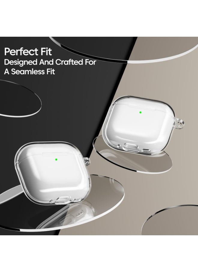 ZAFRA - Airpods 4th Generation Case  Soft TPU Shockproof Drop Proof Case Cover for Apple Airpods 4 2024 (Clear) - Image 1