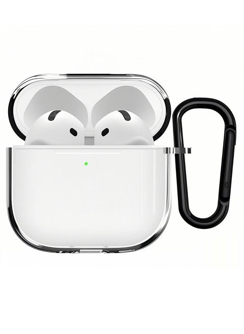 Airpods 4th Generation Case  Soft TPU Shockproof Drop Proof Case Cover for Apple Airpods 4 2024 (Clear)