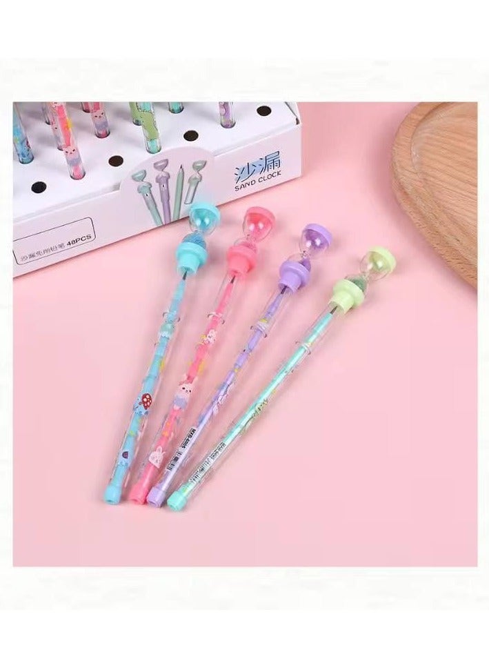 Hourglass pencils with tips: 11 tips with cover Stand: 10 pencils - Image 3