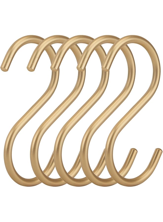 PROMASS promass 10Pack Rose Gold S Hooks Aluminum Alloy S Shaped Hooks Heavy Duty S Hanger Hooks Utility S Hooks for Kitchen, Work Shop, Bathroom  - Image 1
