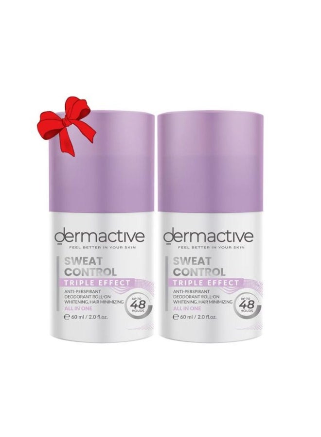 Dermactive Deodorant roll on 1+1 Tri Effect