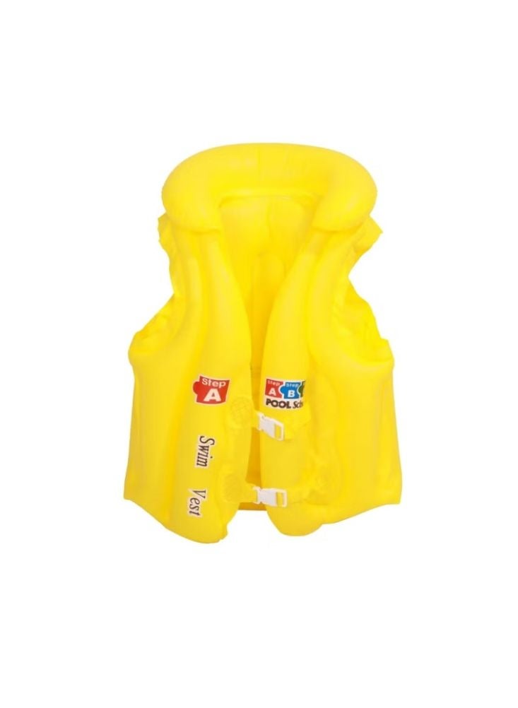 انتكس سترة سباحة قابلة للنفخ للأطفال - سترة تعويم آمنة من المستوى أ (صفراء) - Image 1
