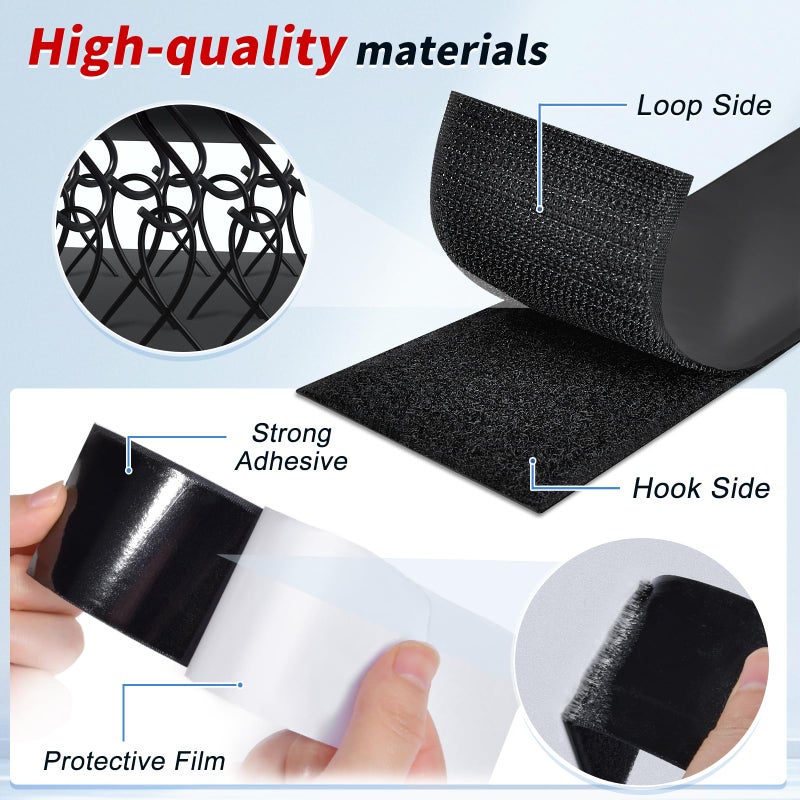 RPBHY 2 Inch x 15Ft Hook and Loop Strips with Adhesive, Double Sided Self Adhesive, Nylon Self Tape for Home Office School and Crafting - Image 5