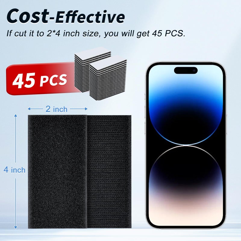 RPBHY 2 Inch x 15Ft Hook and Loop Strips with Adhesive, Double Sided Self Adhesive, Nylon Self Tape for Home Office School and Crafting - Image 2