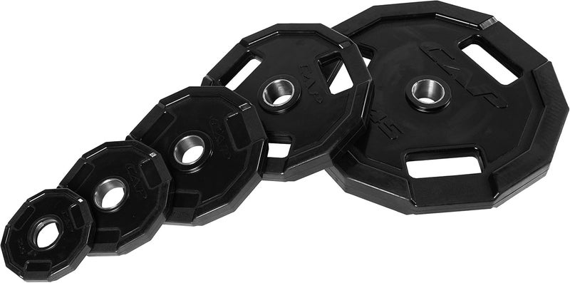 CAP Barbell 12-Sided Rubber Olympic Grip Weight Plates, Black | Multiple Sizes - Image 2