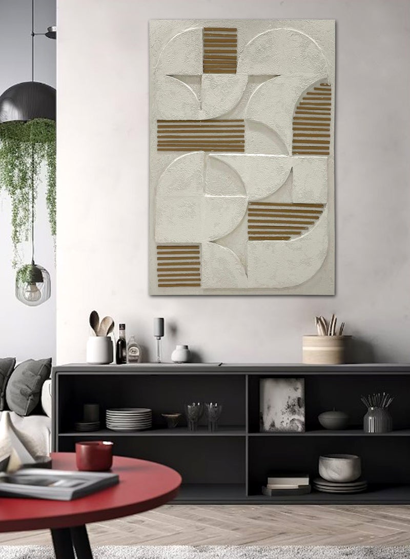 ديكور منزلي لوحة مرسومة باليد قماش سميك جدارية فنية ثلاثية الأبعاد 120*180 سم - Image 4