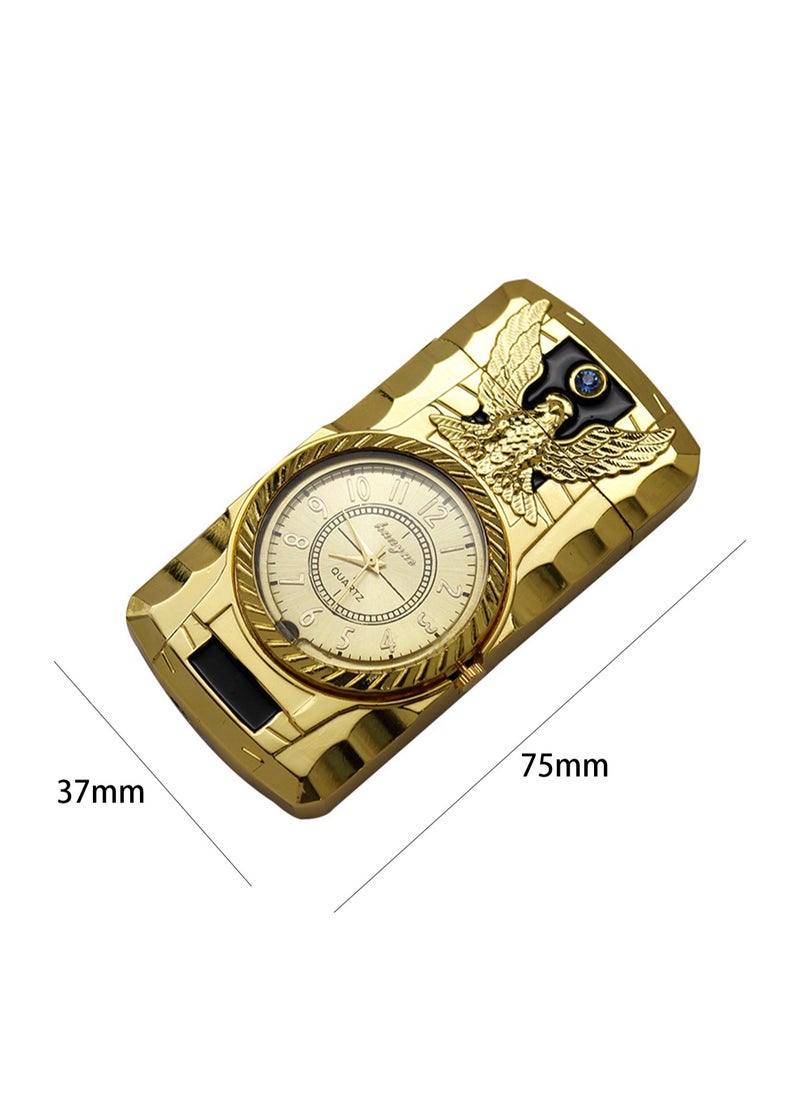 Generic - Colorful Luminous Clock Creative Inflatable Windproof Lighter Direct Flame Lighter Clock - Image 1