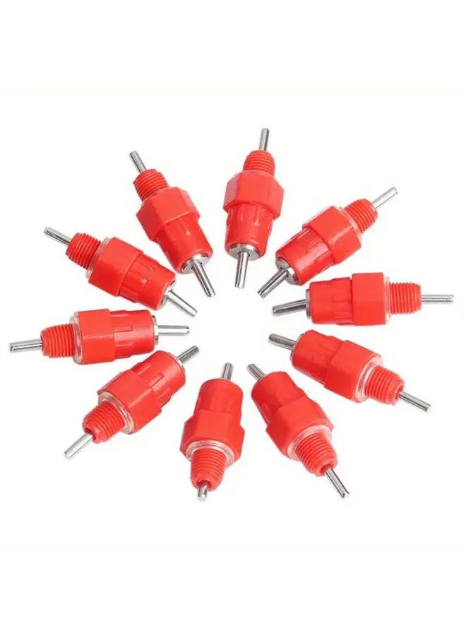 10pcs ABS Plastic Push Nipple Cup Waterers for Poultry Chicken Birds - Image 5