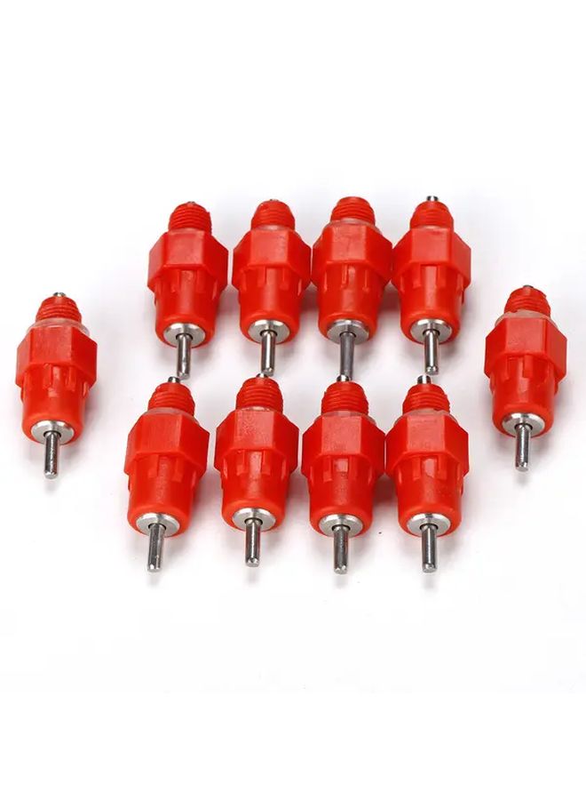 10pcs ABS Plastic Push Nipple Cup Waterers for Poultry Chicken Birds - Image 3