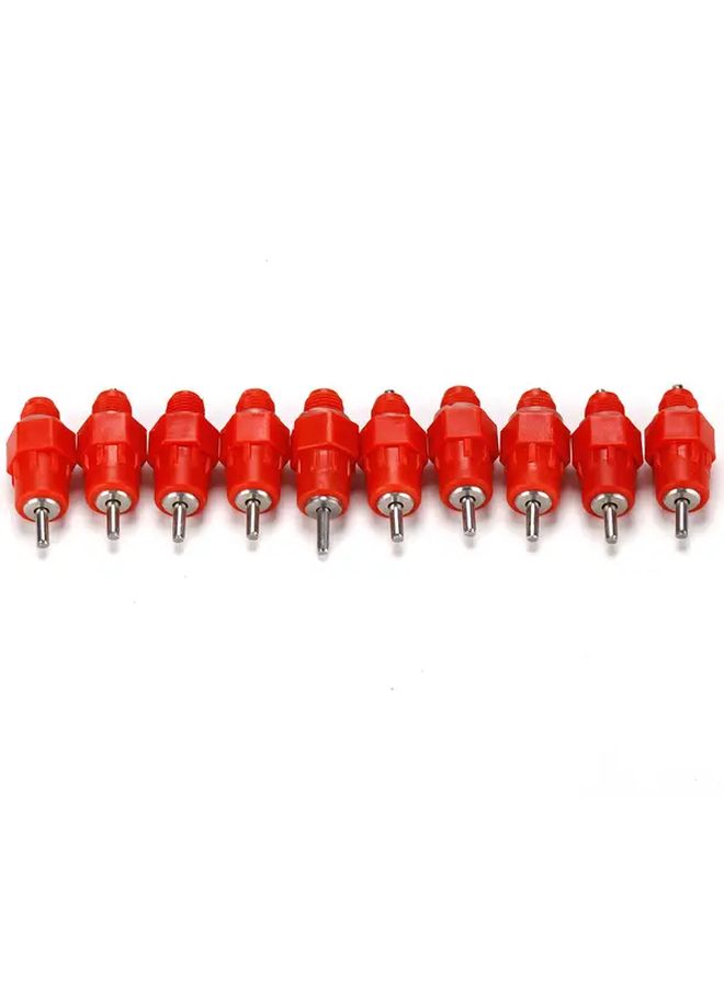 10pcs ABS Plastic Push Nipple Cup Waterers for Poultry Chicken Birds - Image 4