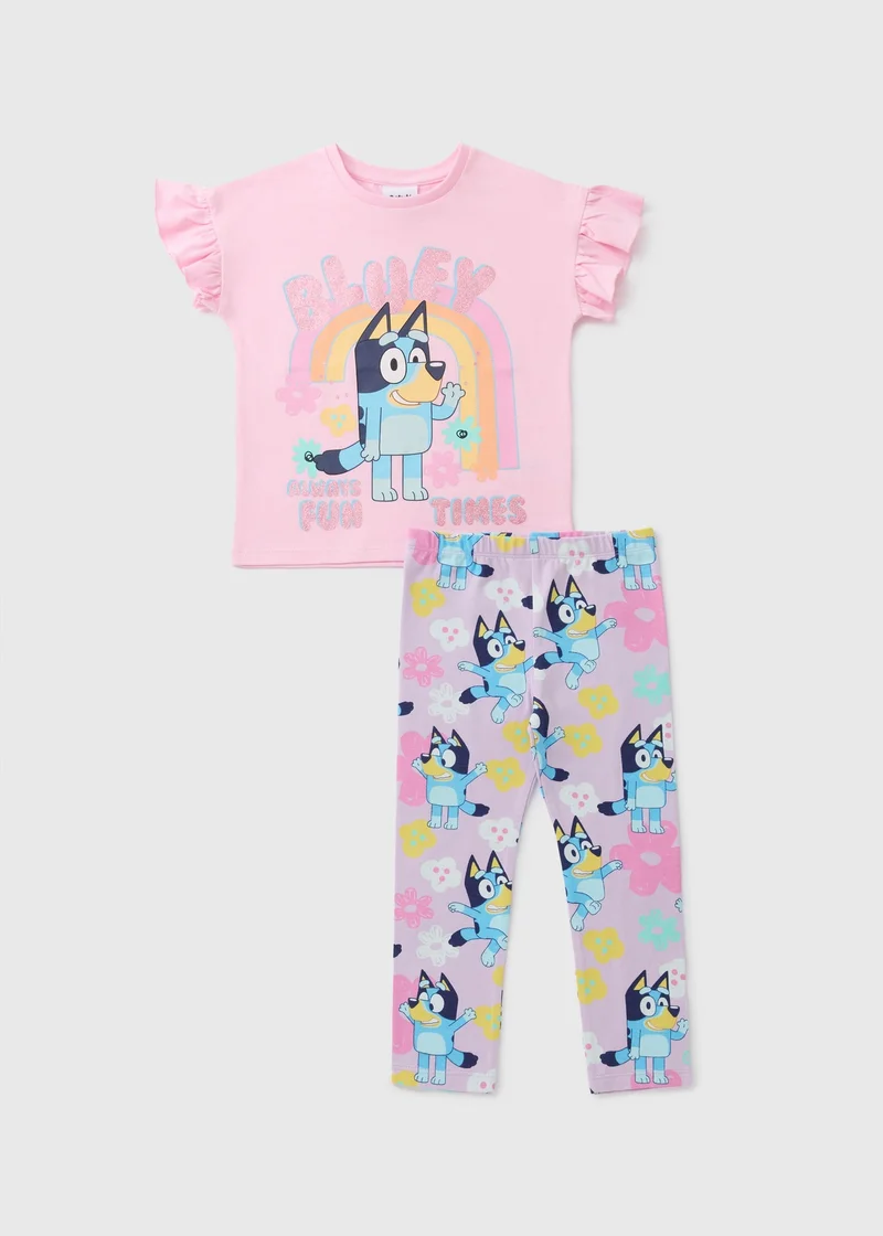 Matalan Bluey Girls Multicolour Floral T-Shirt & Legging Set