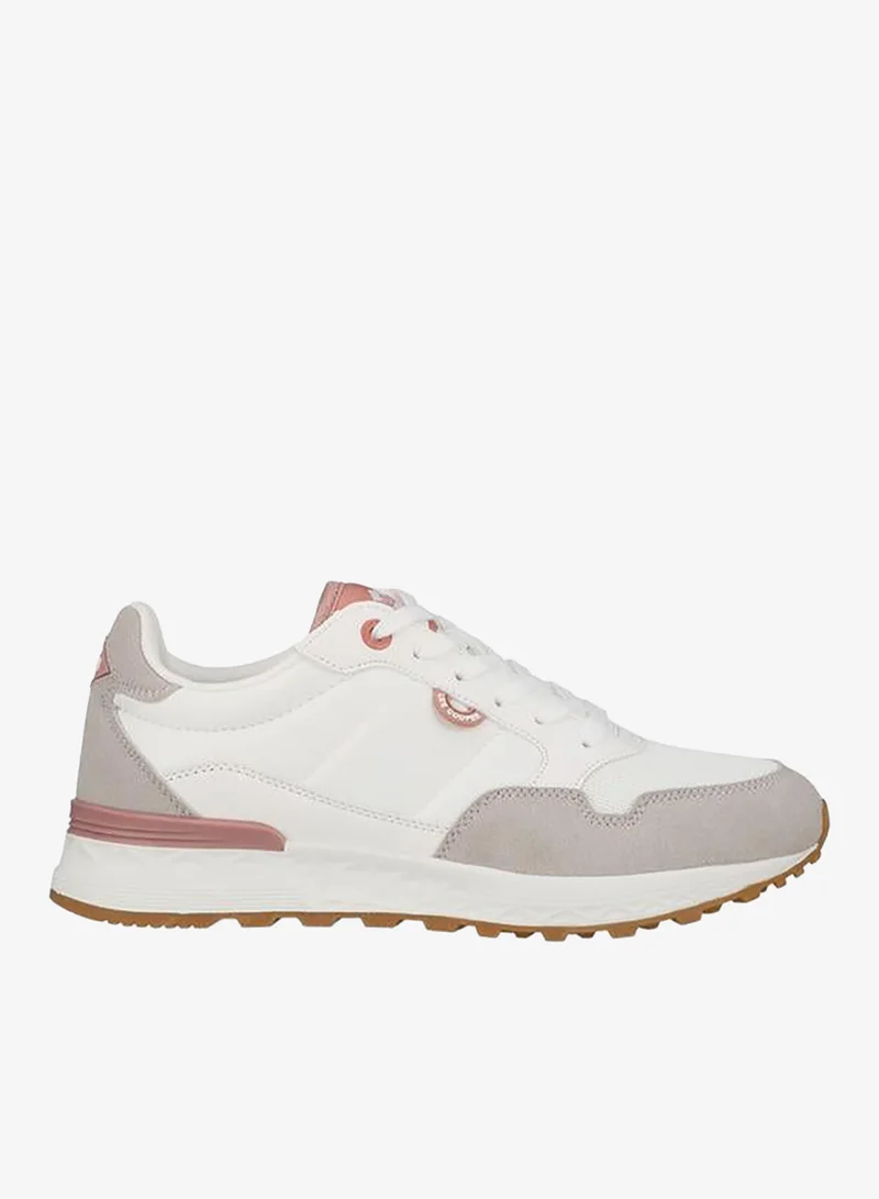 Lee Cooper IVORY Textured Lace-Up School Sneakers for Women | Best Price UAE