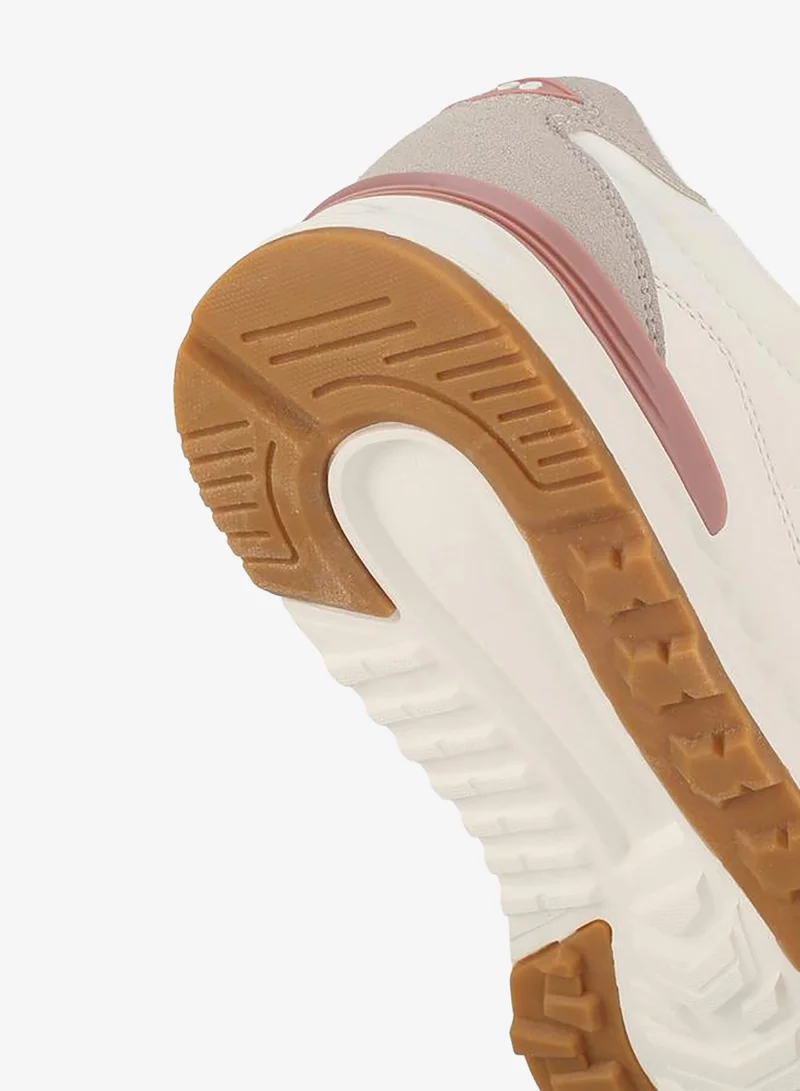 Lee Cooper IVORY Textured Lace-Up School Sneakers for Women | Best Price UAE
