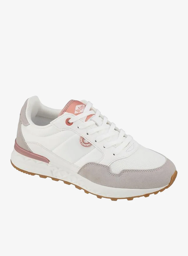 Lee Cooper IVORY Textured Lace-Up School Sneakers for Women | Best Price UAE