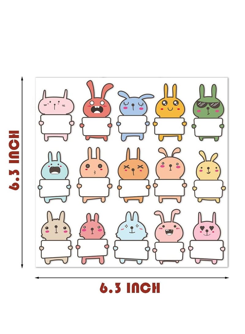 SYOSI Name Tags Stickers for Kids, 30 Pcs Cute Bunny Shape Name Tags Labels, Cute Cartoon Incentive Stickers for Kids Teacher School Home Classroom Supplies - Image 5