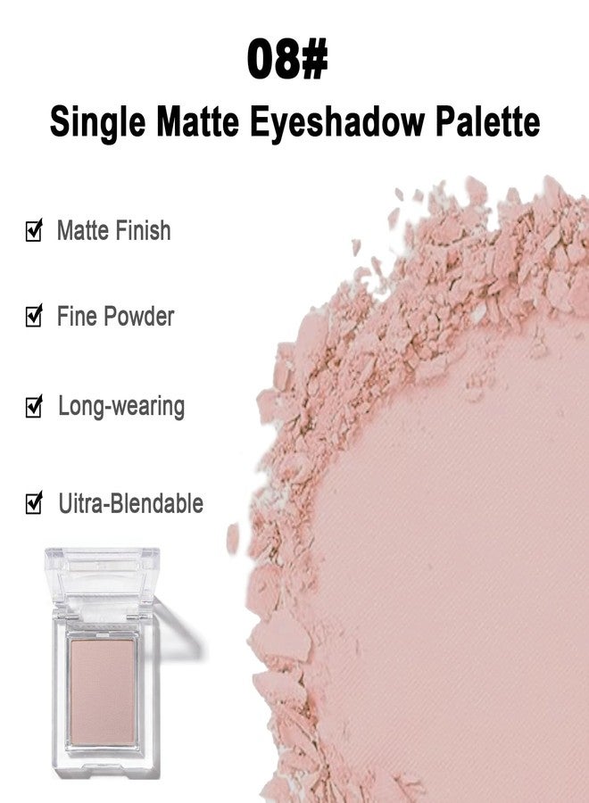 Okerker Matte Mauve Pink Single Eye Shadow Palette Makeup, Neutral Powde Eye Shadow for Women, Eye Brightener Eye Shadow Primers, Monochrome Natural High Pigment Mini Eyeshadow, sombras para ojos - Image 3