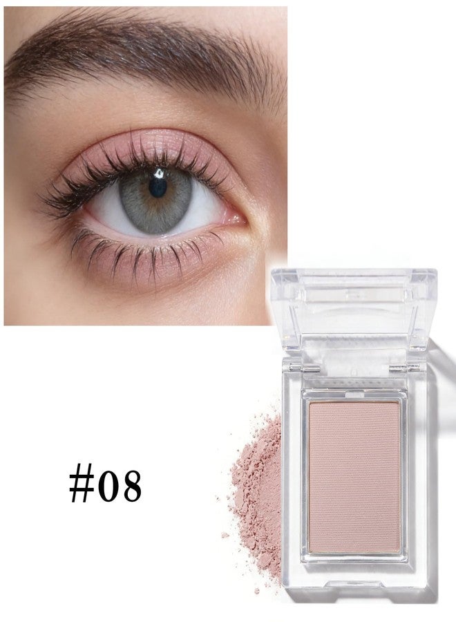 Okerker Matte Mauve Pink Single Eye Shadow Palette Makeup, Neutral Powde Eye Shadow for Women, Eye Brightener Eye Shadow Primers, Monochrome Natural High Pigment Mini Eyeshadow, sombras para ojos - Image 2