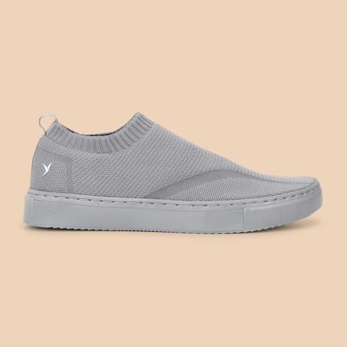 YOHO FreeStep spacious and casual slip on shoes | Comfortable for long hours of walking | Outperforms memory foam | Arch support Insole | Dove Grey - UK 8 - Image 2