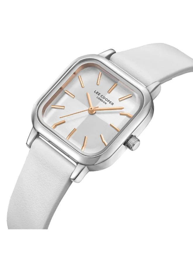 Lee Cooper Women's Analog Display Watch With White Leather Strap - LC08152.333