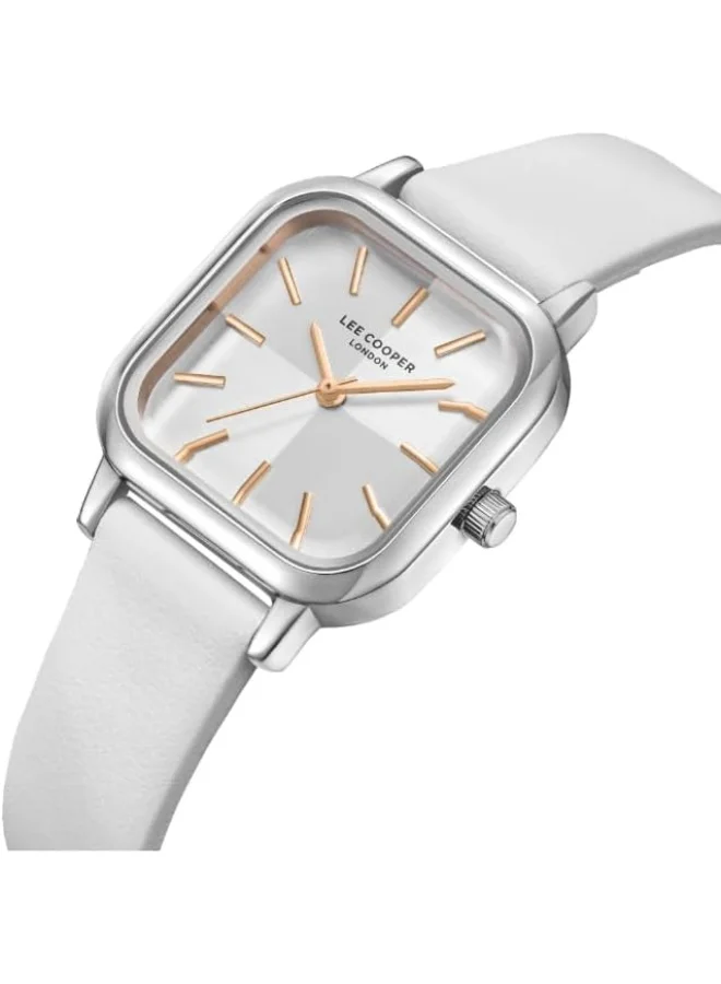 Lee Cooper Lee Cooper Women's Watch, Analog Display and Leather Strap - LC08152.333, White