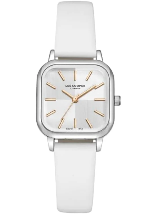 Lee Cooper Lee Cooper Women's Watch, Analog Display and Leather Strap - LC08152.333, White