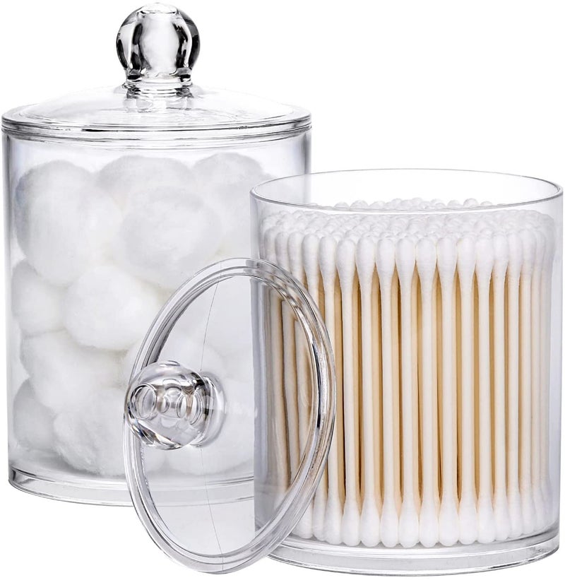 Xpandio Cottonswab Storage Dispenser with Lid, 1 pc Clear Cotton Ball Swab Holder Cotton/Earbud Holder Storage Box, Cosmetics Makeup Storage Holder Box for Women Organizer Container (PACK OF 1) - Image 4