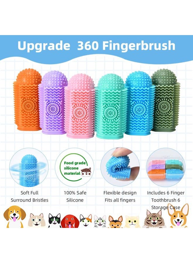 Sarnxgr 6Pcs Silicone Dog Toothbrush,360° Dog Tooth Brushing Kit,Finger Toothbrush,Cat Tooth Brush,Teeth Cleaning,Dogs Cats Teeth Cleaning Dental Care - Image 3
