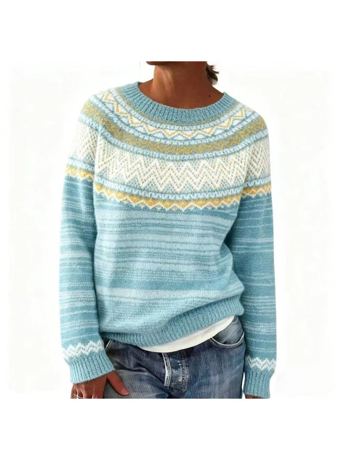 European And American Fashion Hot Thick Jacquard Slim-fit Long-sleeve over Sweater For Women Price