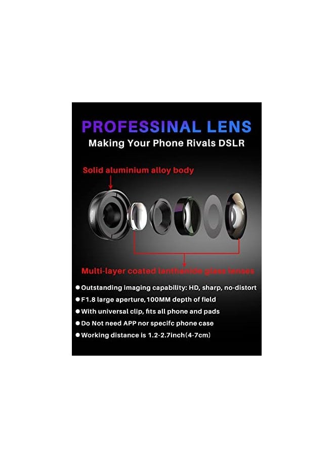 APEXEL - Professional Macro Photography Lens For Smartphone, Iphone, Samsung, Galaxy, Oneplus, Android Phone - Image 1