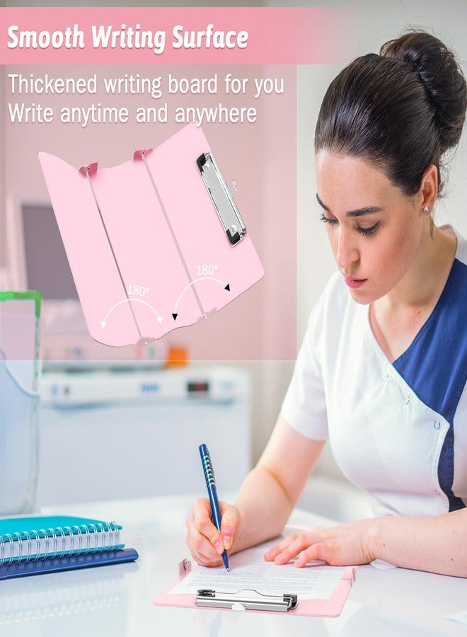 Trustnice Foldable Clipboard, Aluminum 3 Layers, Baby Pink, Letter Size, 50 Sheet Capacity, Medical Cheat Sheets, Nurse Clipboard - Image 5