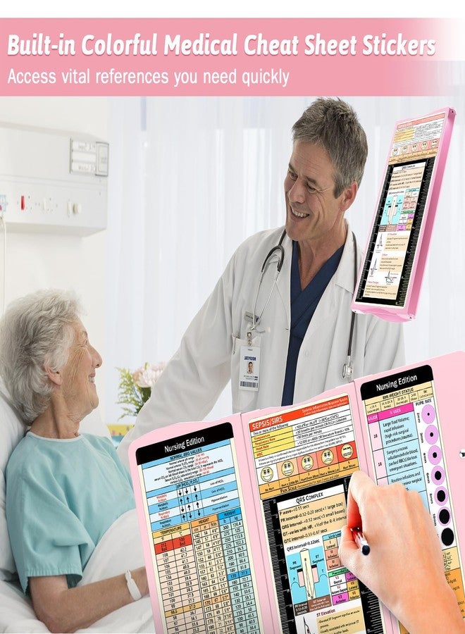 Trustnice Foldable Clipboard, Aluminum 3 Layers, Baby Pink, Letter Size, 50 Sheet Capacity, Medical Cheat Sheets, Nurse Clipboard - Image 3
